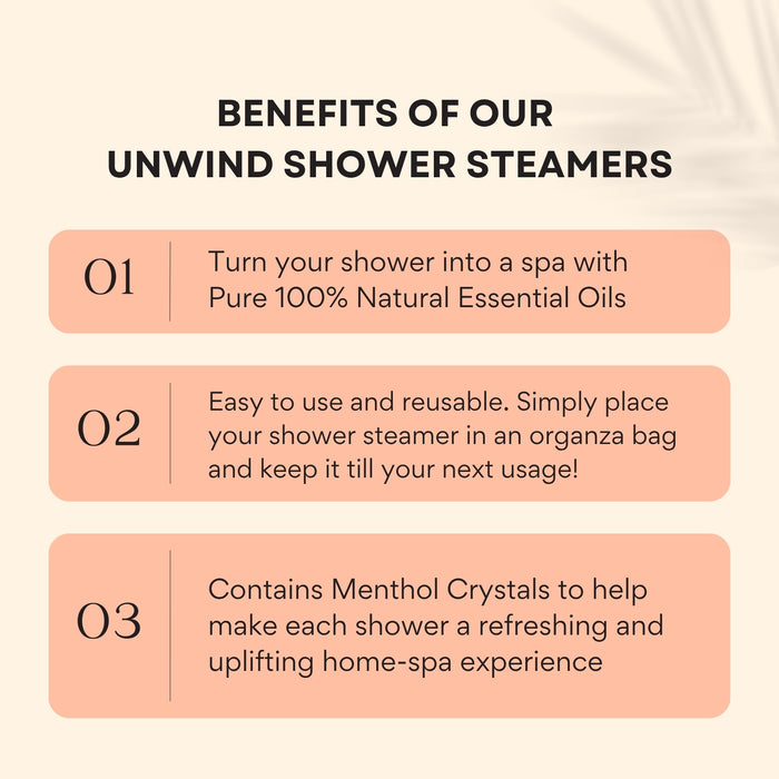 Benefits of Unwind Shower Steamer