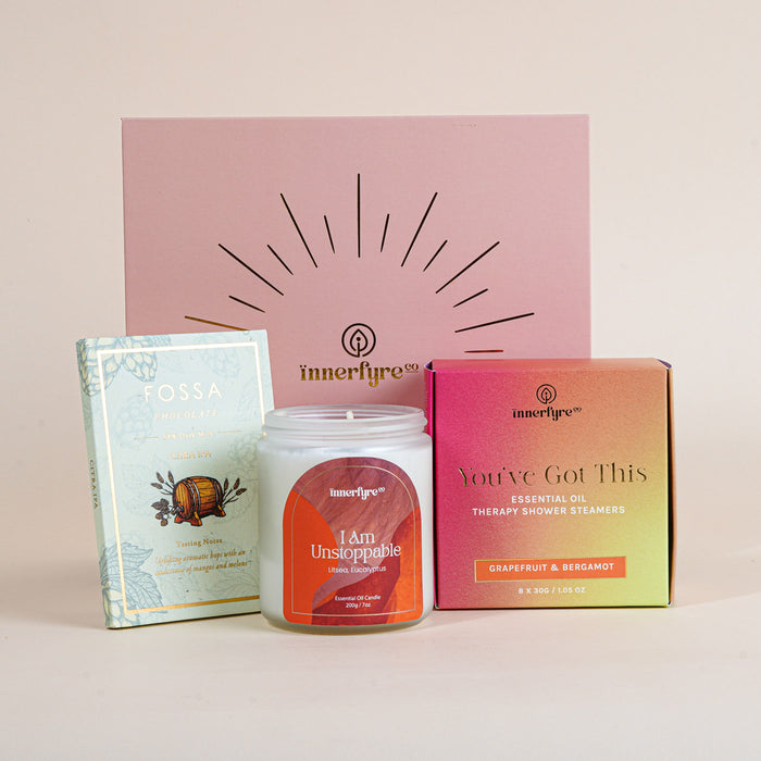 Cheering You On Candle + Shower Steamer Gift Box