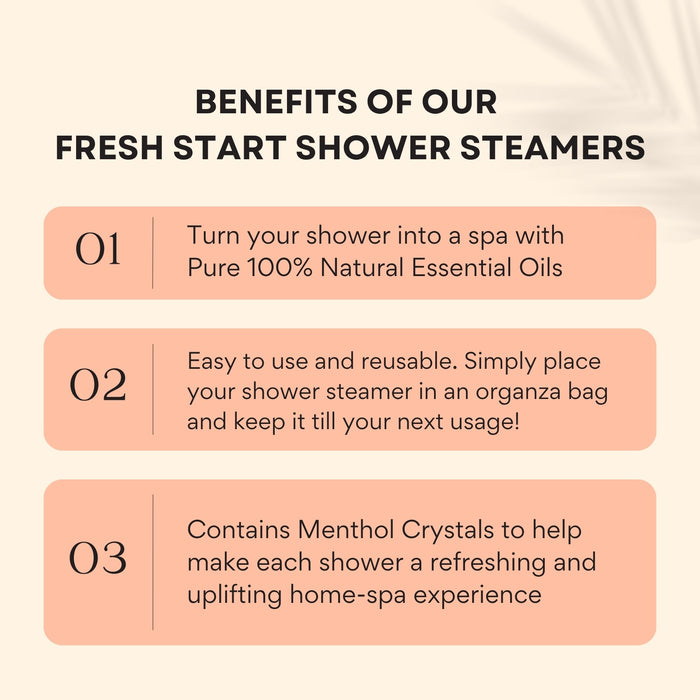 Fresh Start Shower Steamer Benefits
