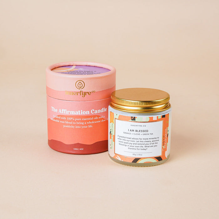 I AM BLESSED Affirmation Candle small