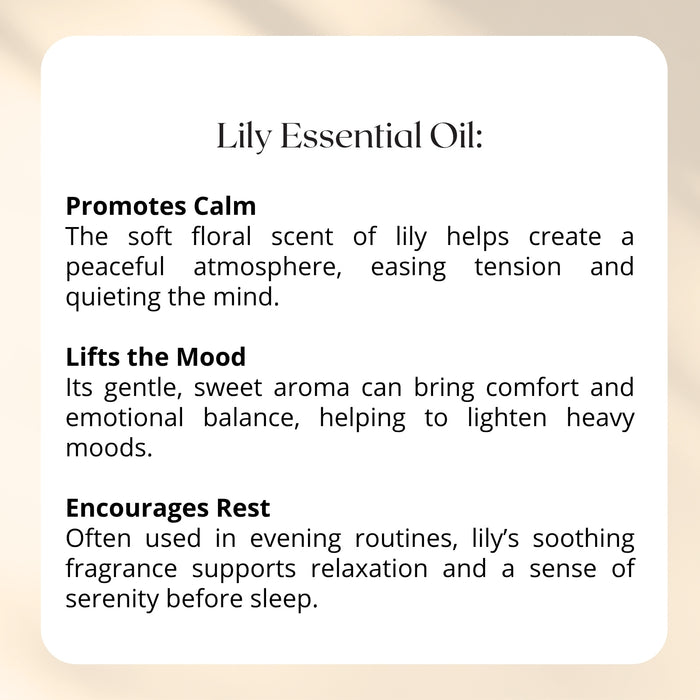 Lily Essential Oil  Benefits