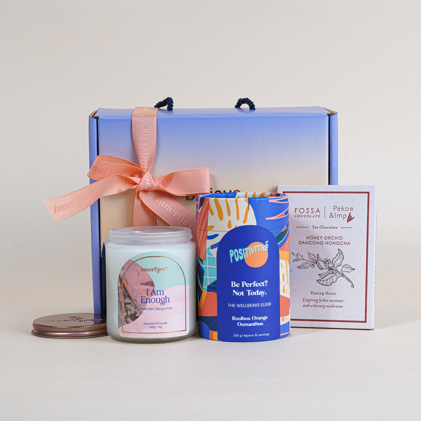 Positivity + Sweet Treats Bundle ENOUGH Candle, Tea & Chocolate.jpg__PID:63d6e19a-eec2-432b-a0ea-47811ea02a03