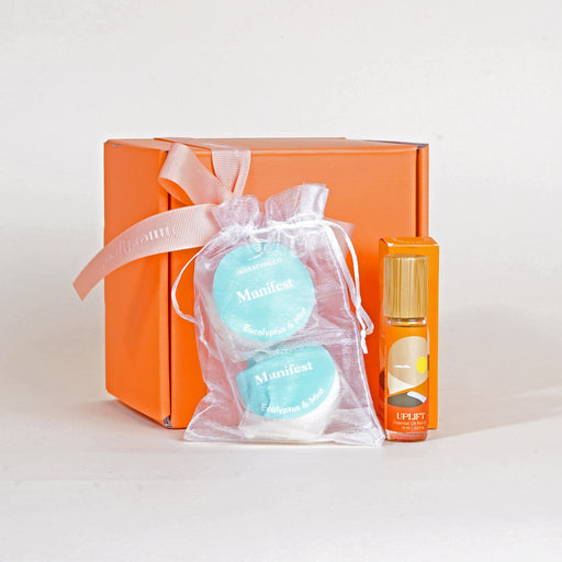 shower steamer and essential oil roll on gift bundle (uplifting)