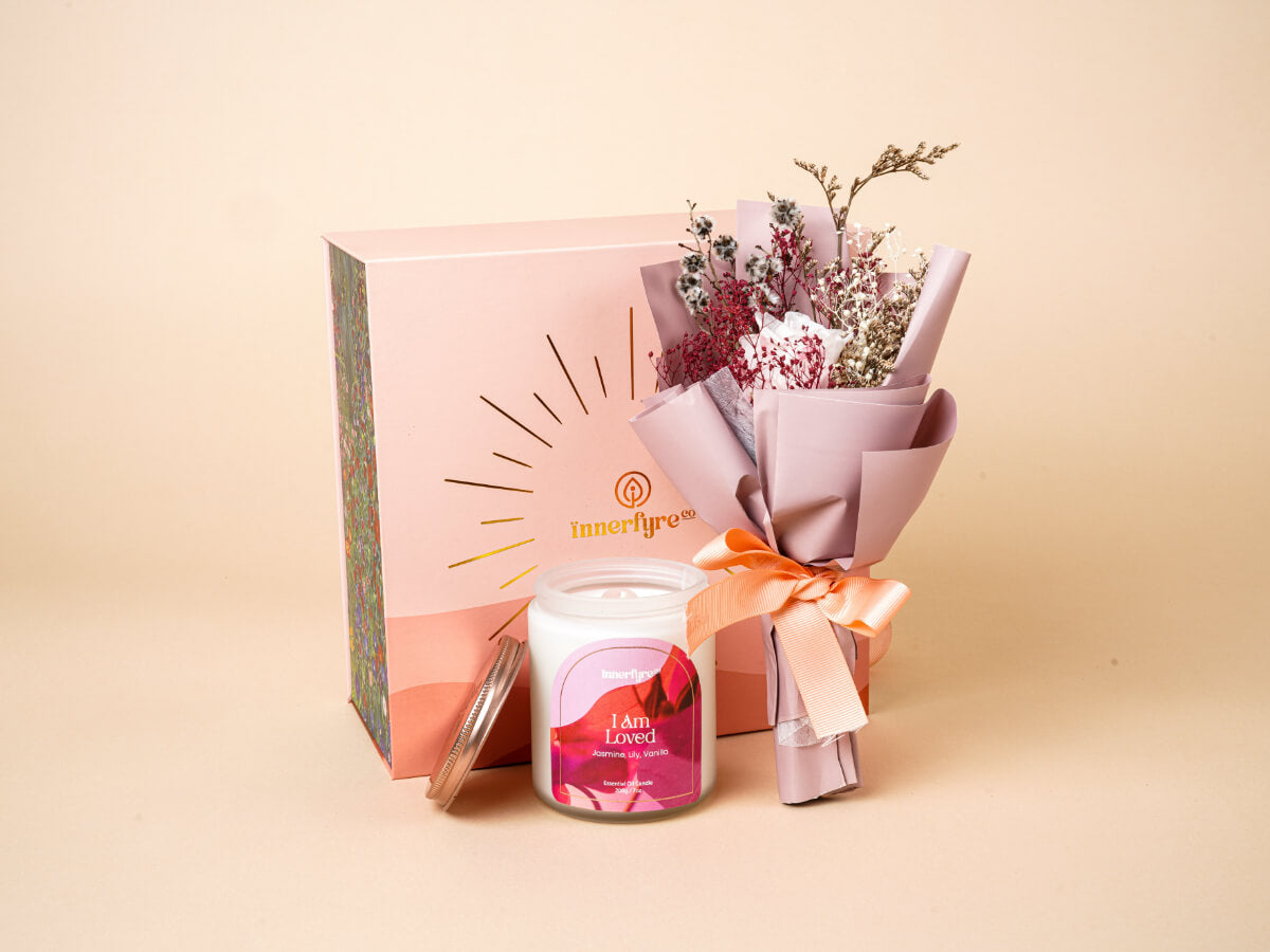 innerfyre candle flower gift set