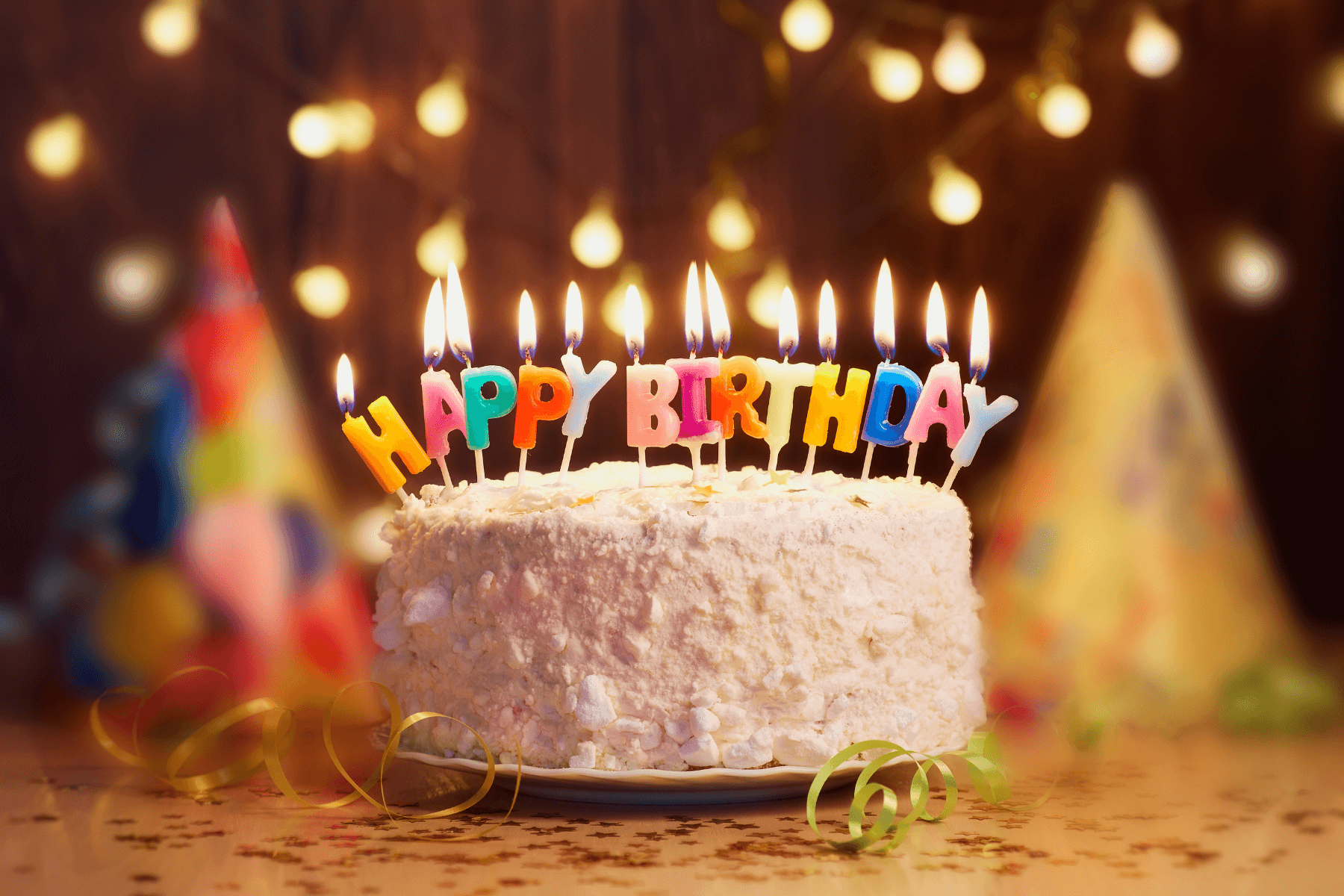 lighted cake as birthday gift