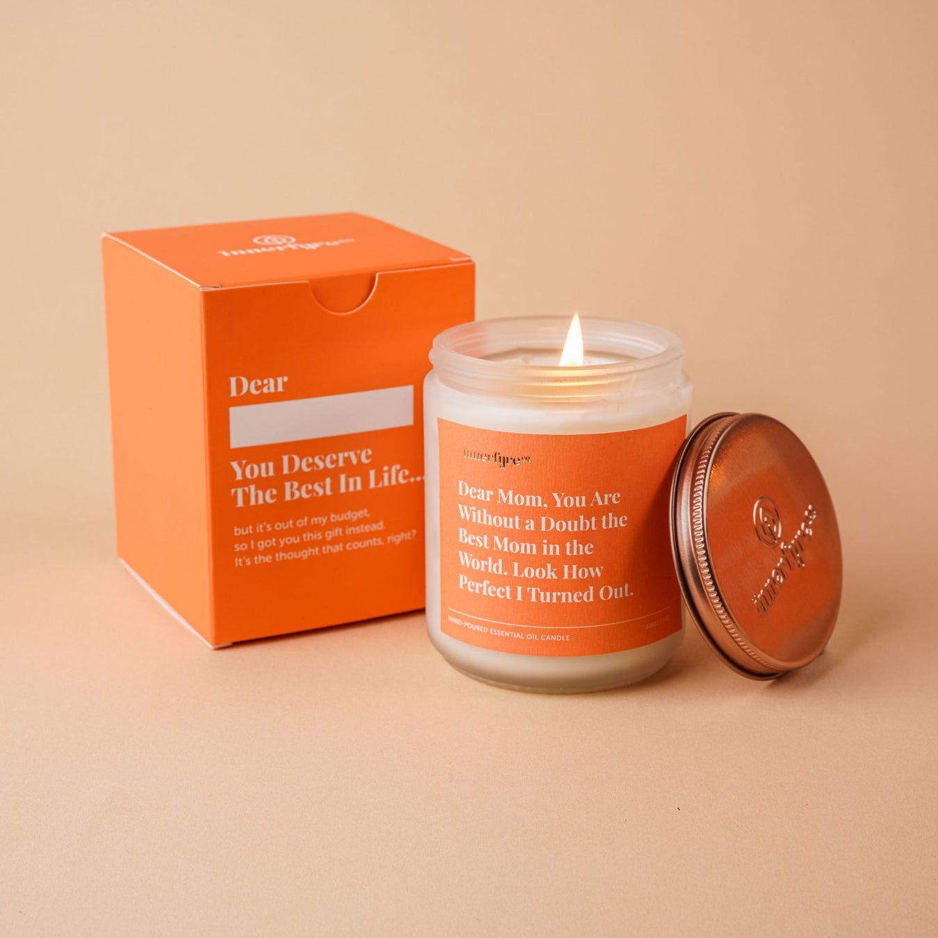 scented candle with message for mom