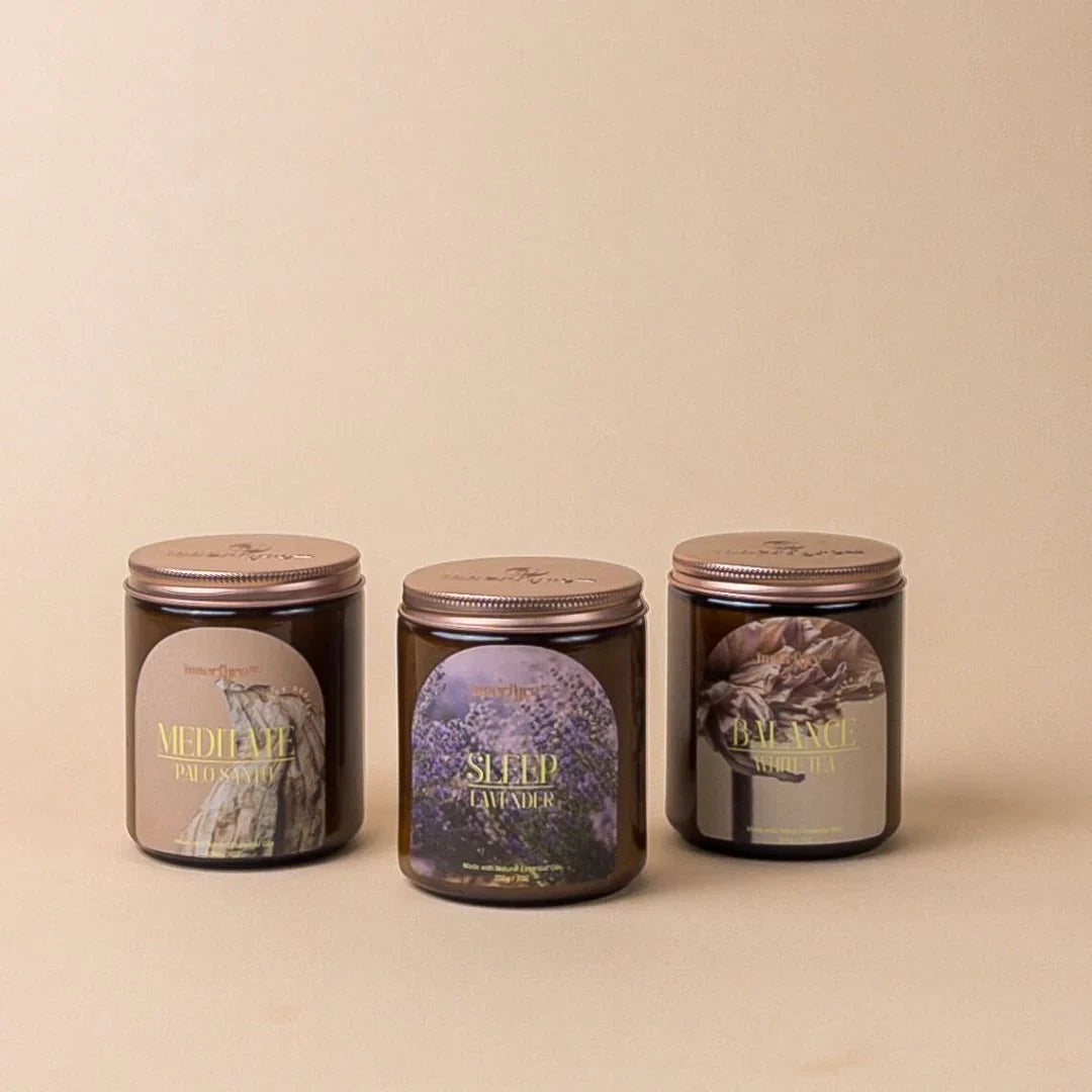 innerfyre co; scented candle; yoga; mindfulness; gift ideas; gift singapore; same day delivery