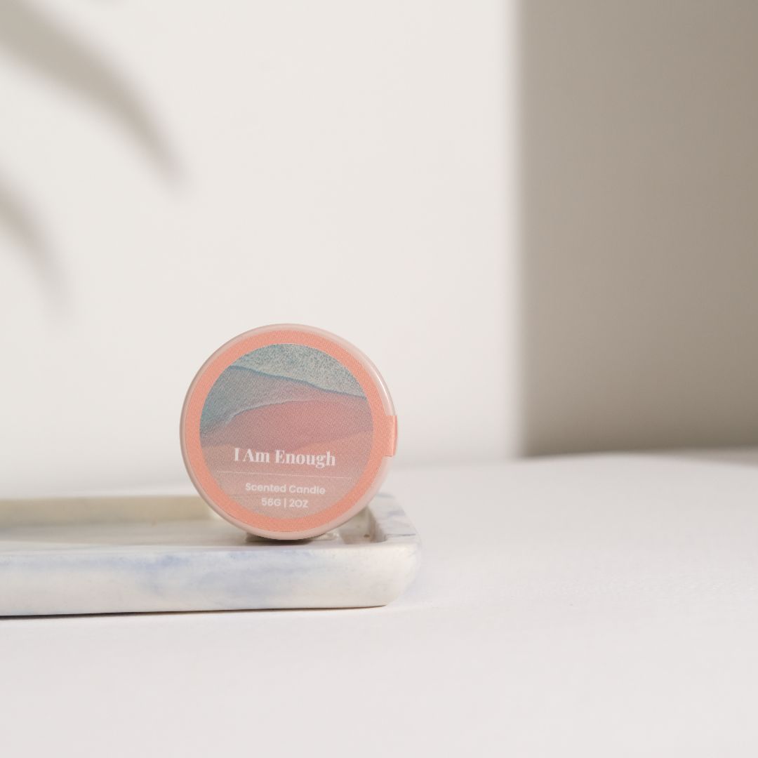 Affirmation Tea Tin Candle - I am Enough