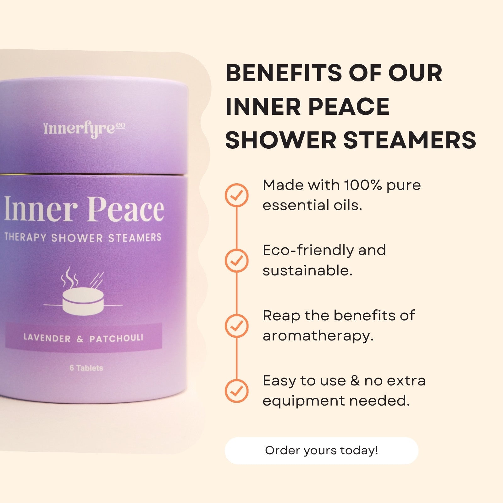 Benefits of  Inner Peace Shower Steamers