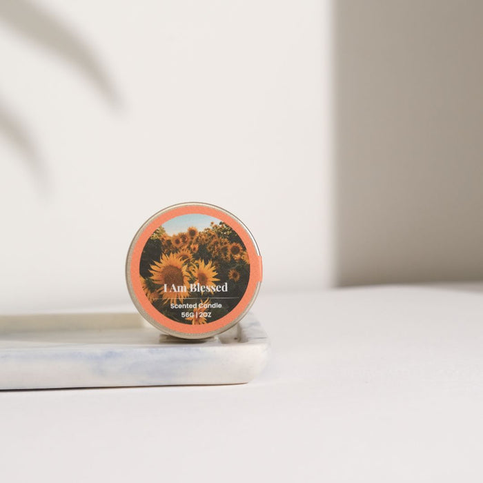 Affirmation Tea Tin Candle - I am Blessed