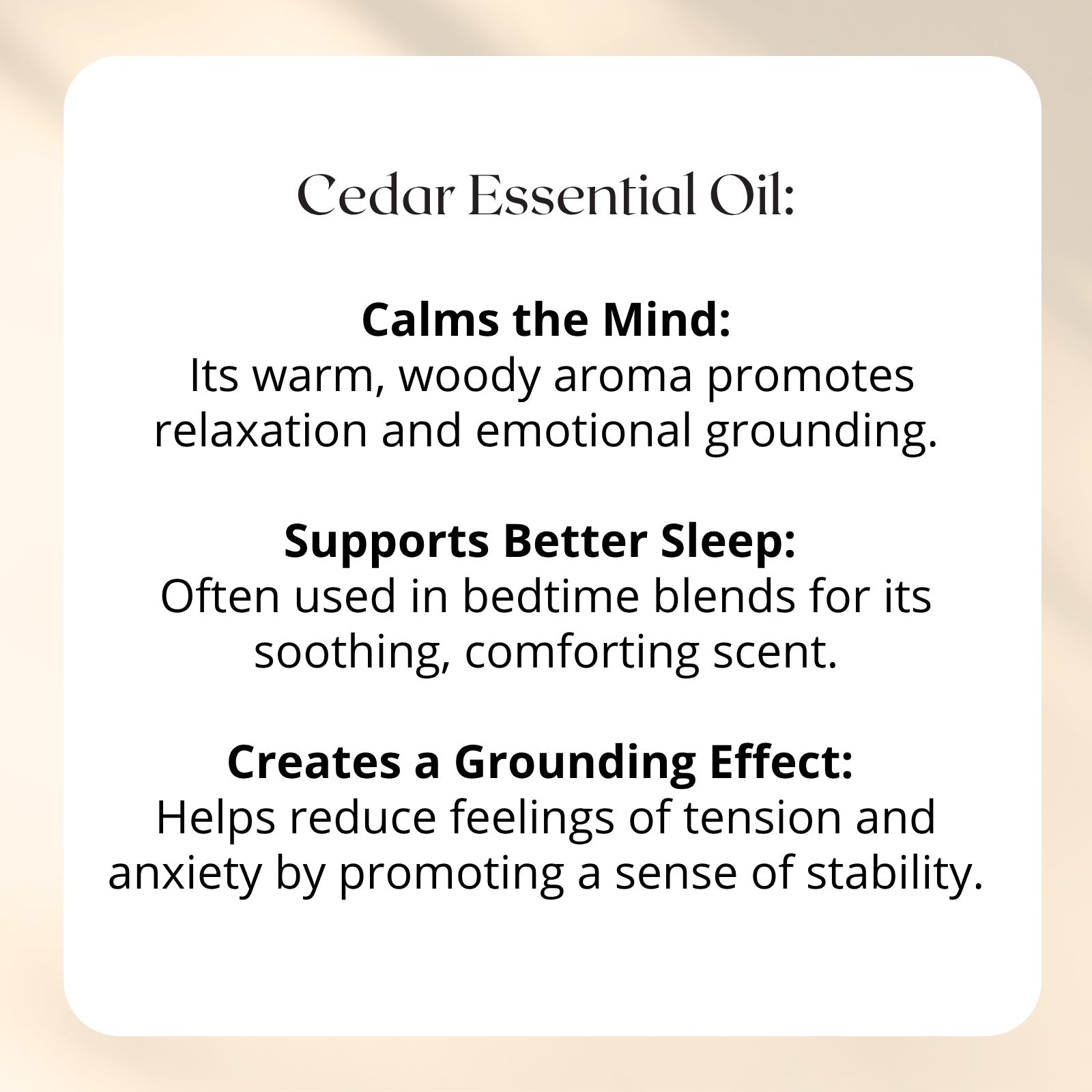 Cedar Essential Oil Benefits