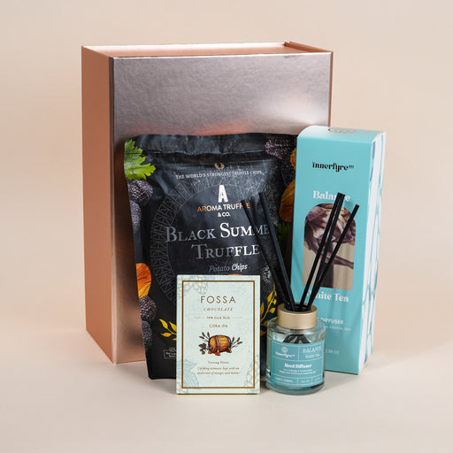 Chips, Chocolate and reed diffuser gift bundle
