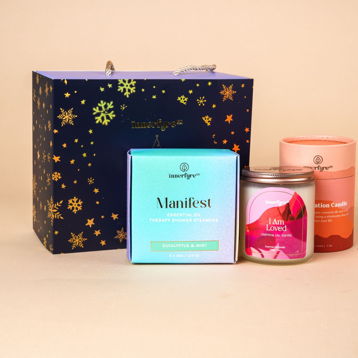 Christmas Affirmation Gift Set: Affirmation Candle + Shower Steamer