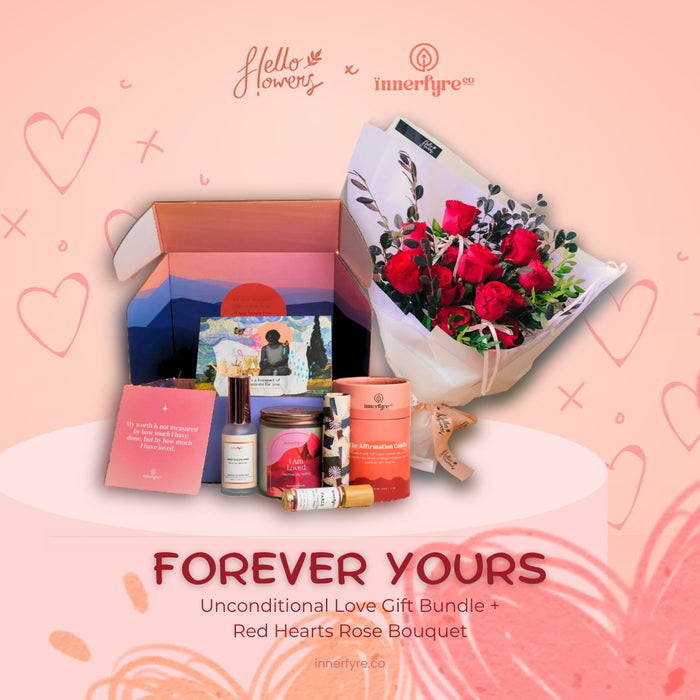 Forever Yours Valentine Rose Bouquet Bundle