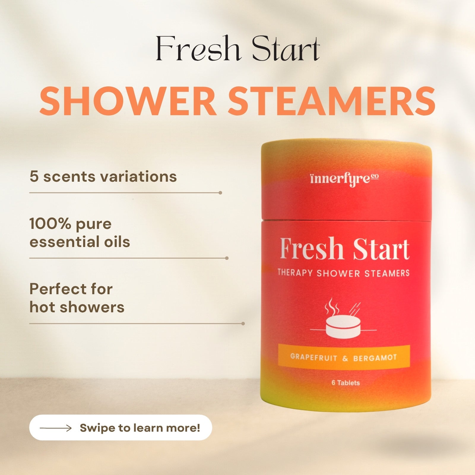 Fresh Start Shower Steamer Description