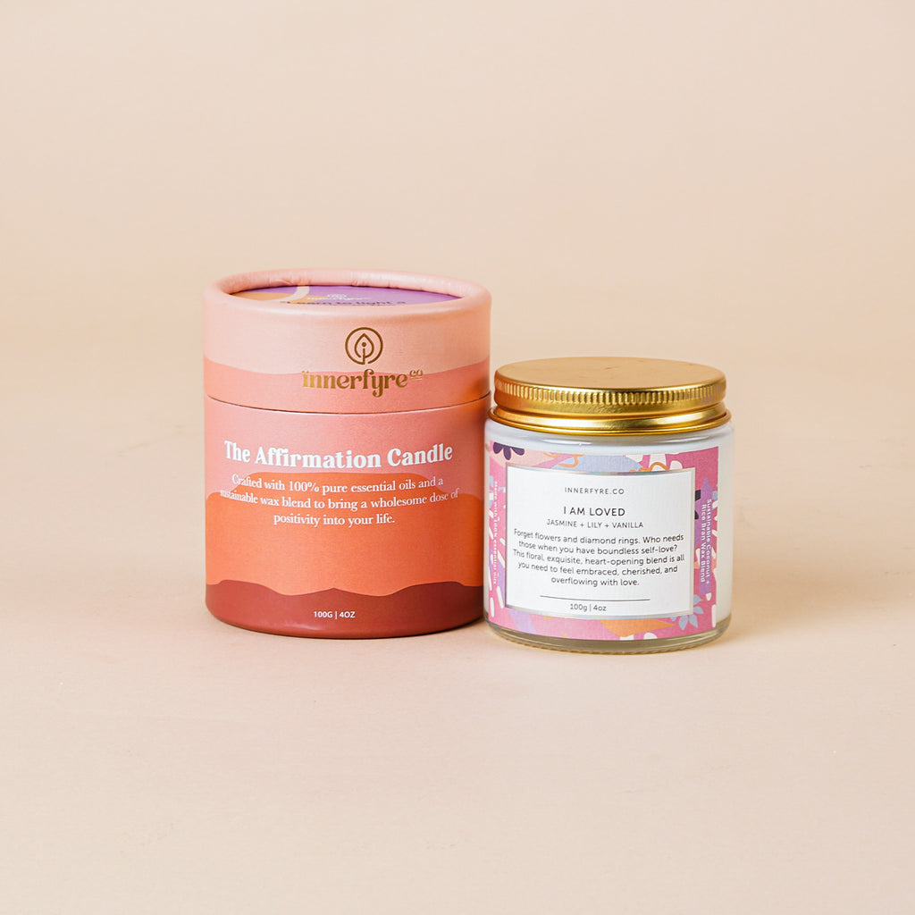 I AM LOVED Candle: Jasmine, Lily, Vanilla — Innerfyre Co