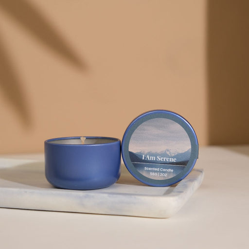 I Am Serene Affirmation Tea Tin Candle