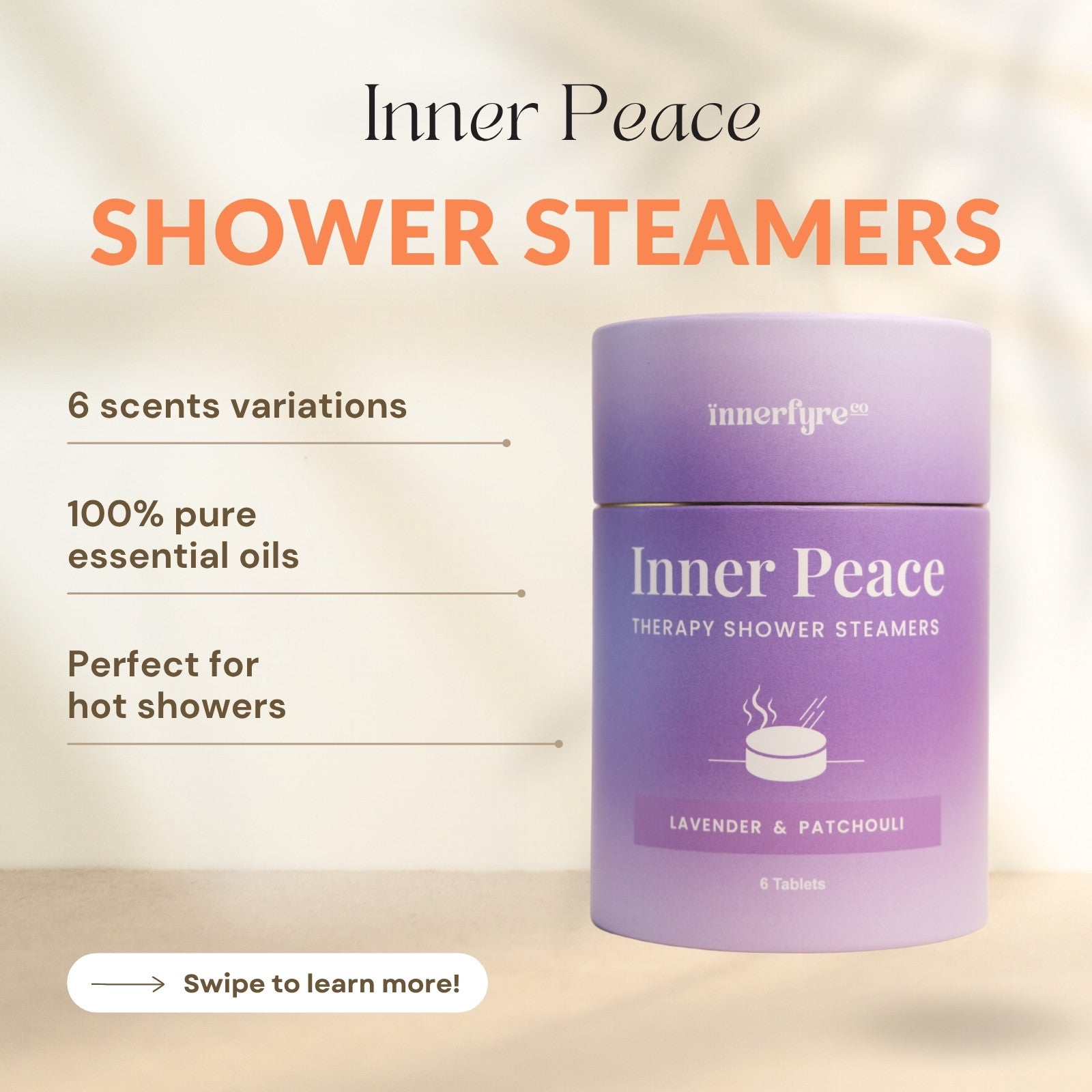 Inner Peace Shower Steamer Description