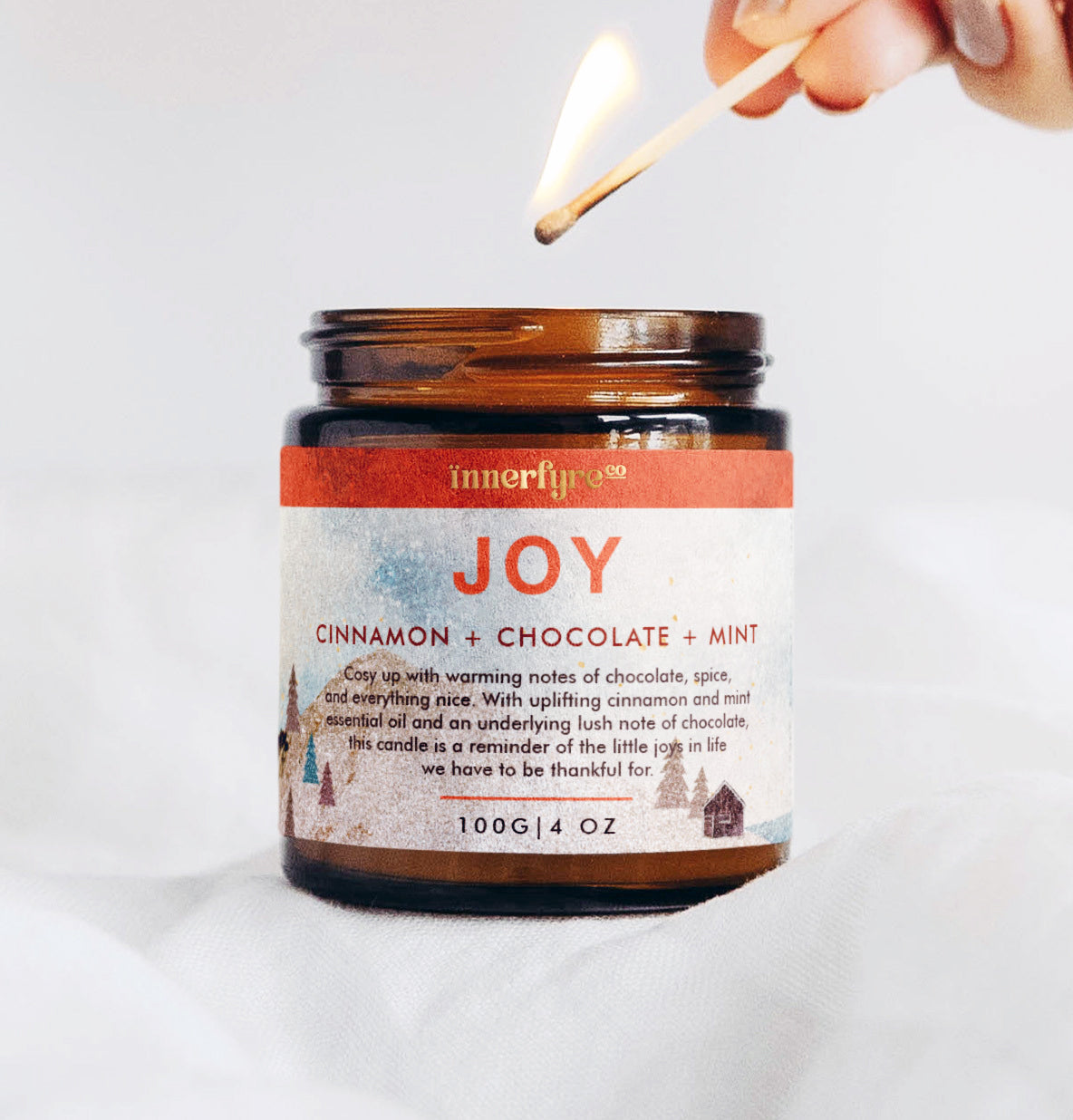 Joy Candle: Cinnamon + Chocolate + Mint