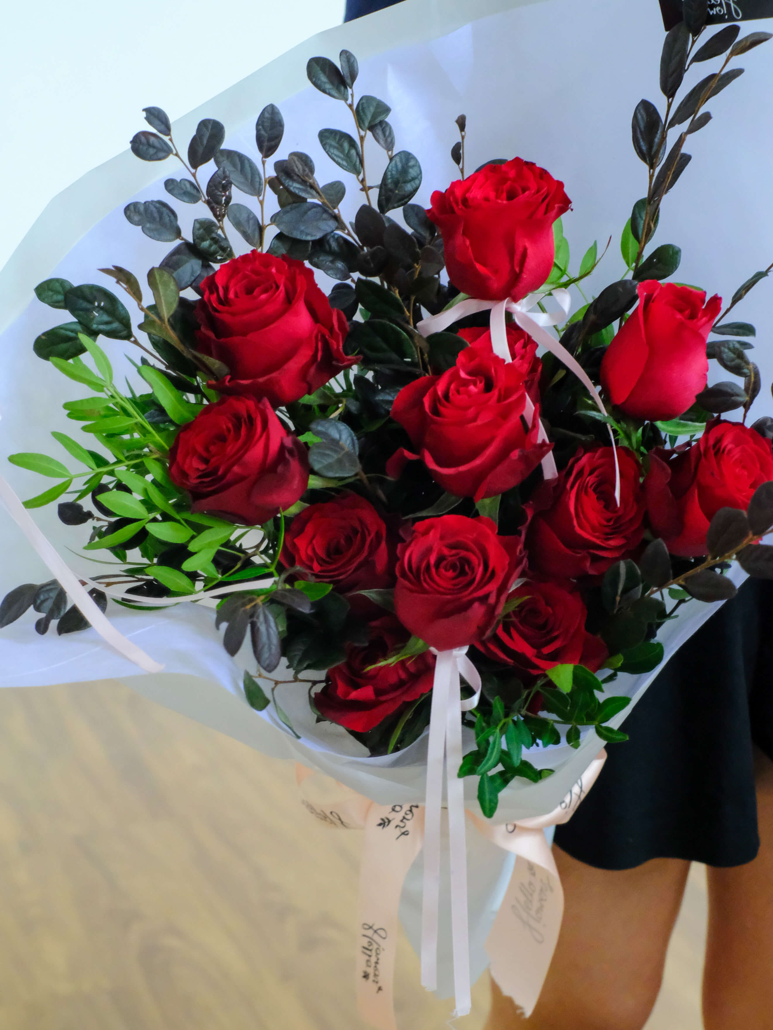 Red Hearts Rose Bouquet