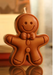 Gingerbread Man Christmas Candle closeup