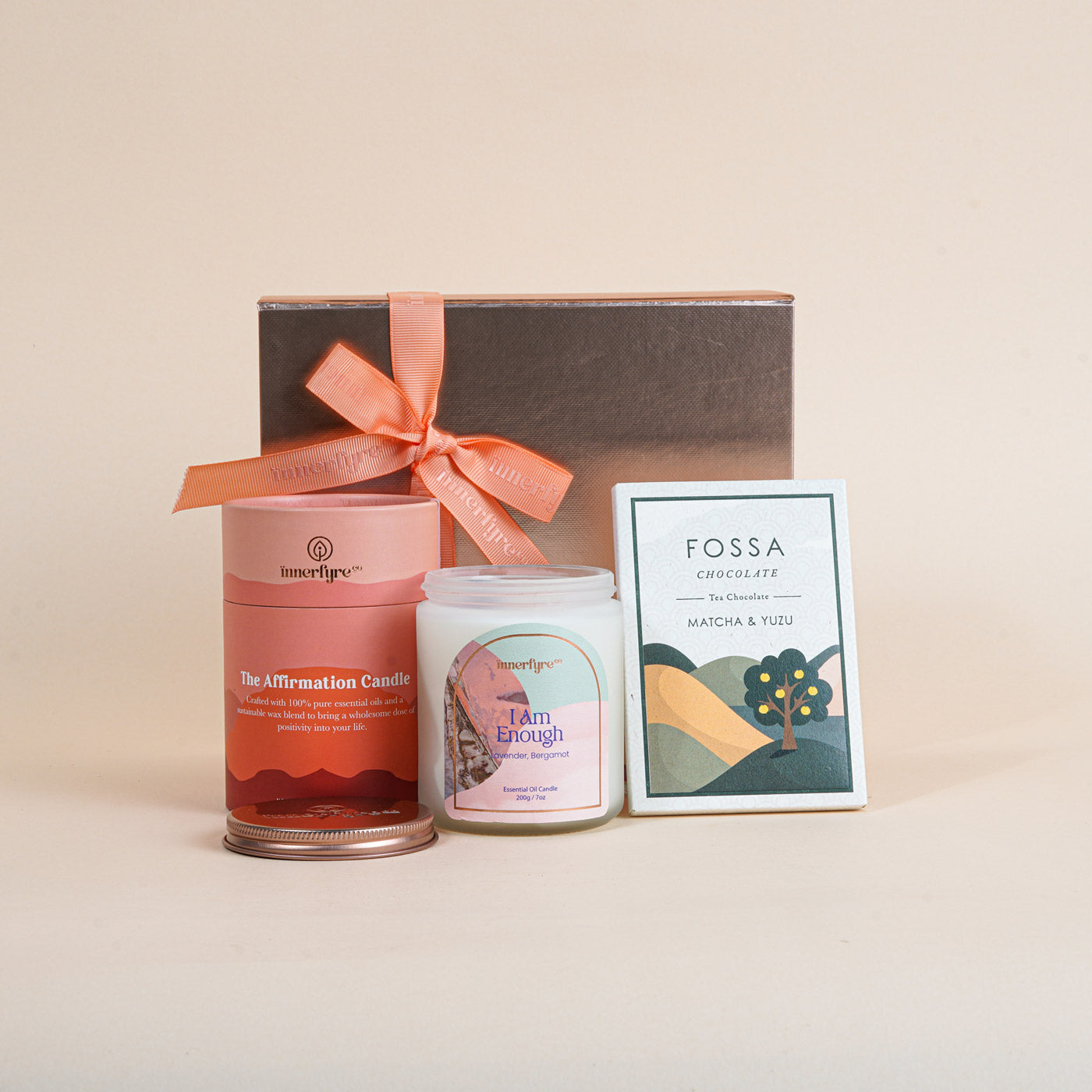 Sweet Affirmation Bundle  I AM ENOUGH Candle & Chocolate