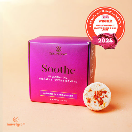 soothe shower steamer with best in aromatherapy badge