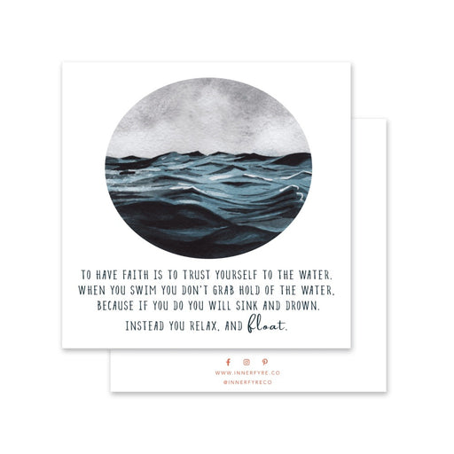 Faith & Water Affirmation Greeting Card - Innerfyre Co