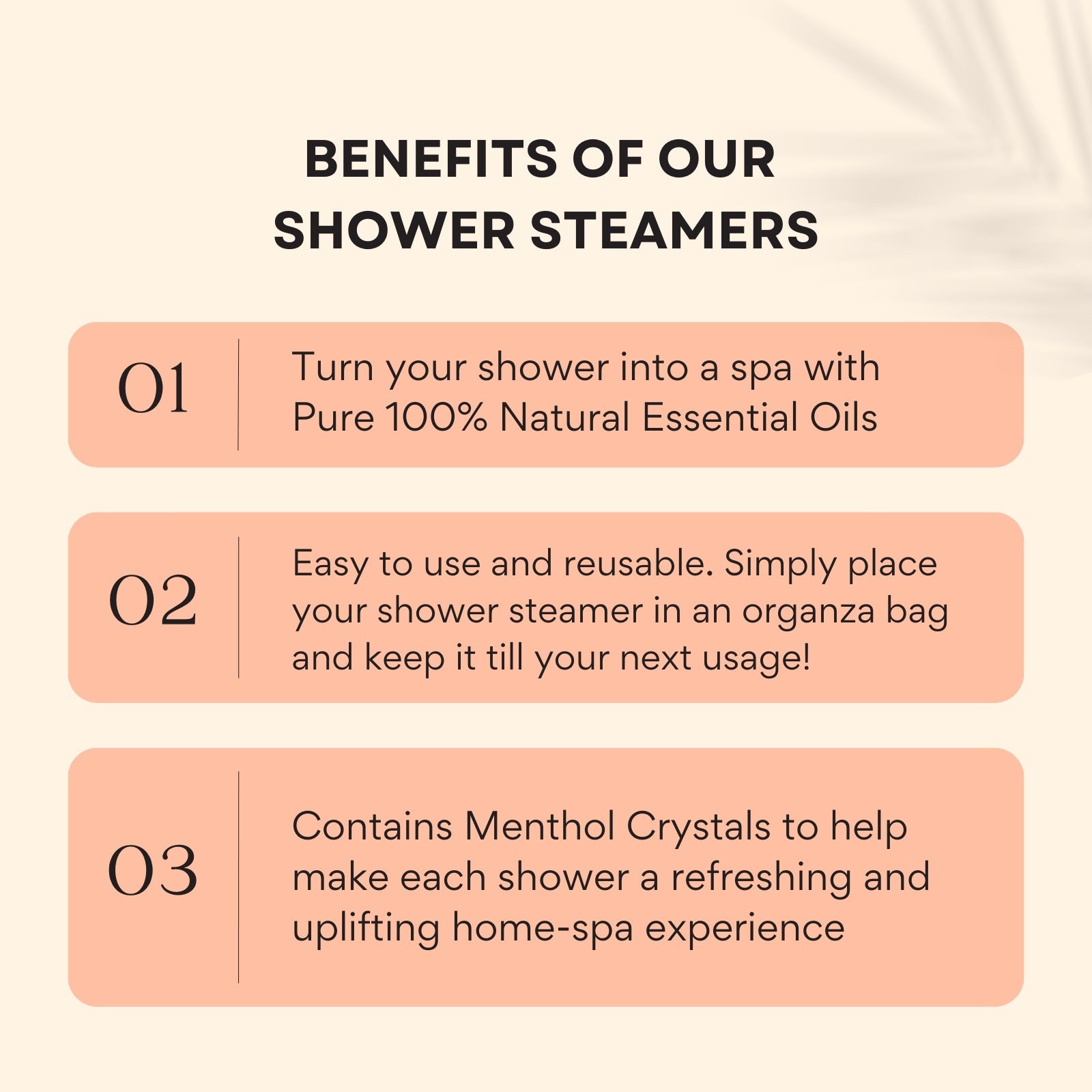 Benefits of Shower Steamers