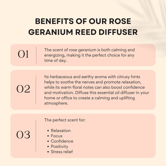 Empower - Rose Geranium Reed Diffuser