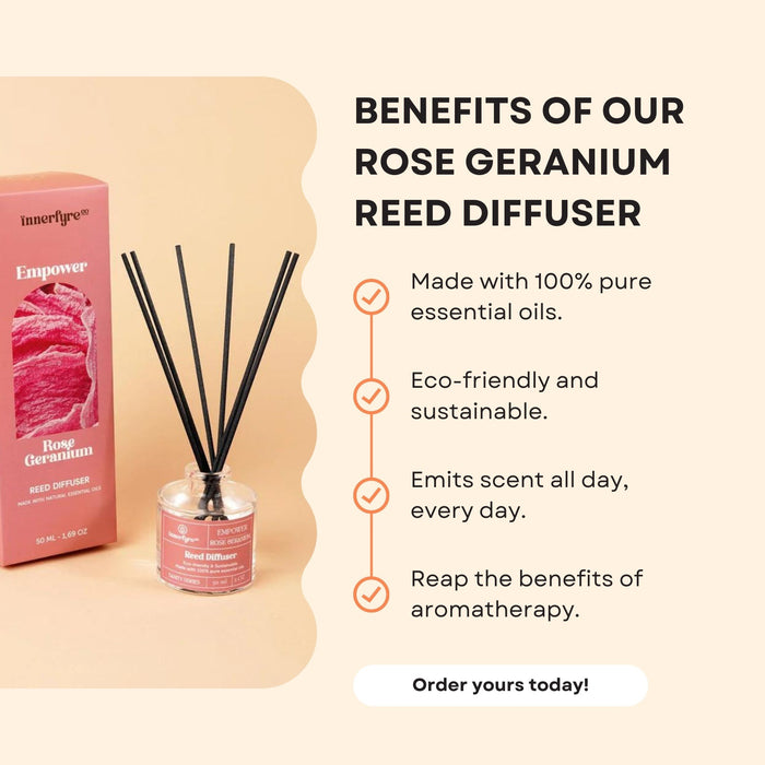 Empower - Rose Geranium Reed Diffuser