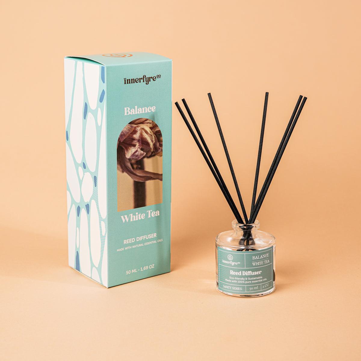 Scented Reed Diffuser | White Tea Reed Diffuser | Innerfyre Co