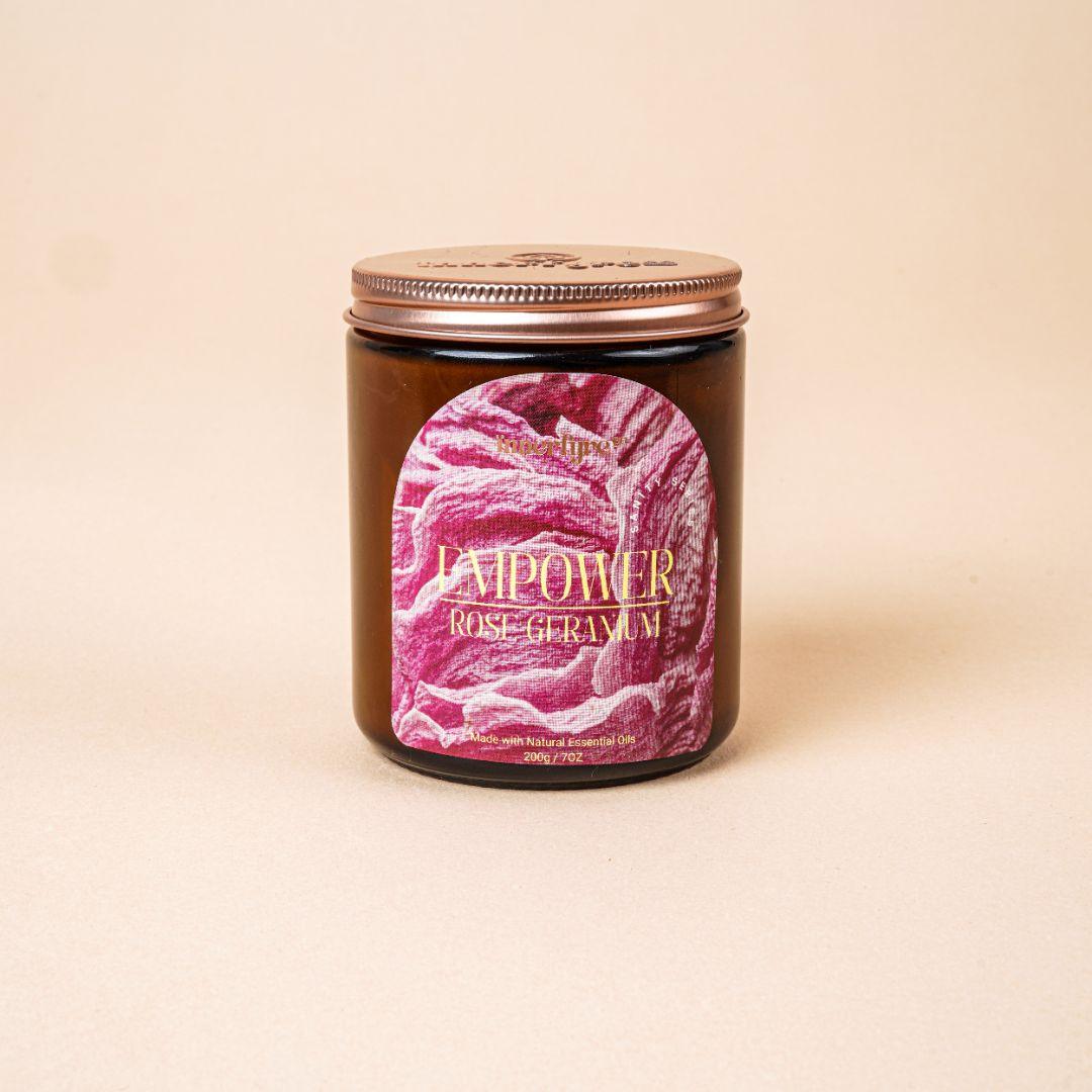 Empower - Rose Geranium Candle - Innerfyre Co