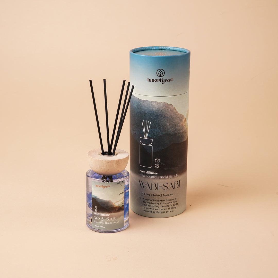 Wabi-Sabi Reed Diffuser: Chamomile + Hinoki + Sencha