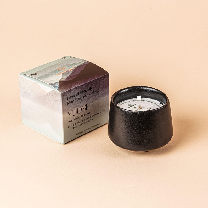 Yuugen Scented Candle: Mint + Tangerine + Oolong - Innerfyre Co