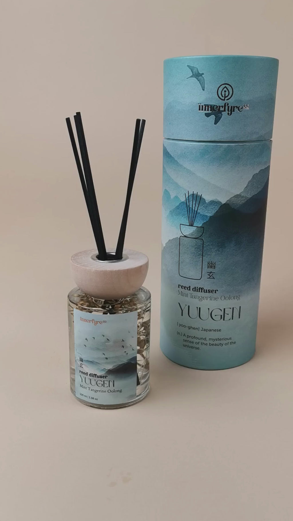 Yuugen Reed Diffuser: Mint + Tangerine + Oolong